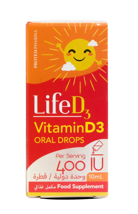 Protem Pharma Life D3 Oral Drops 400Iu 10Ml